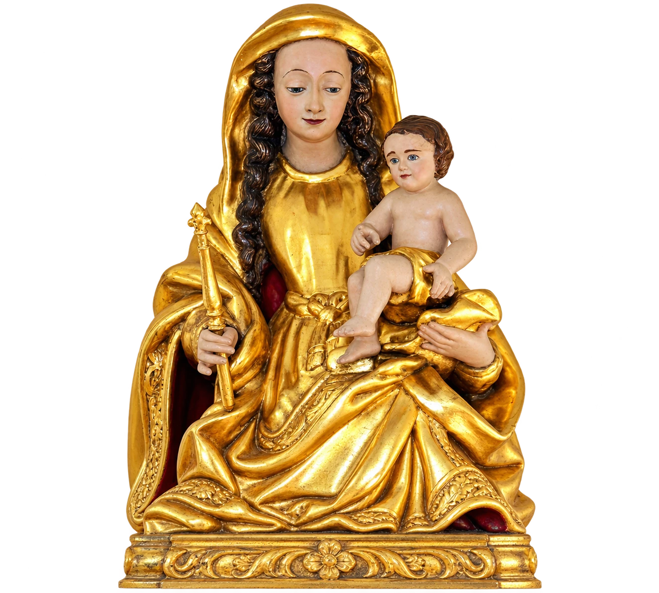 Statue de la Vierge Marie et de l’Enfant Jésus.